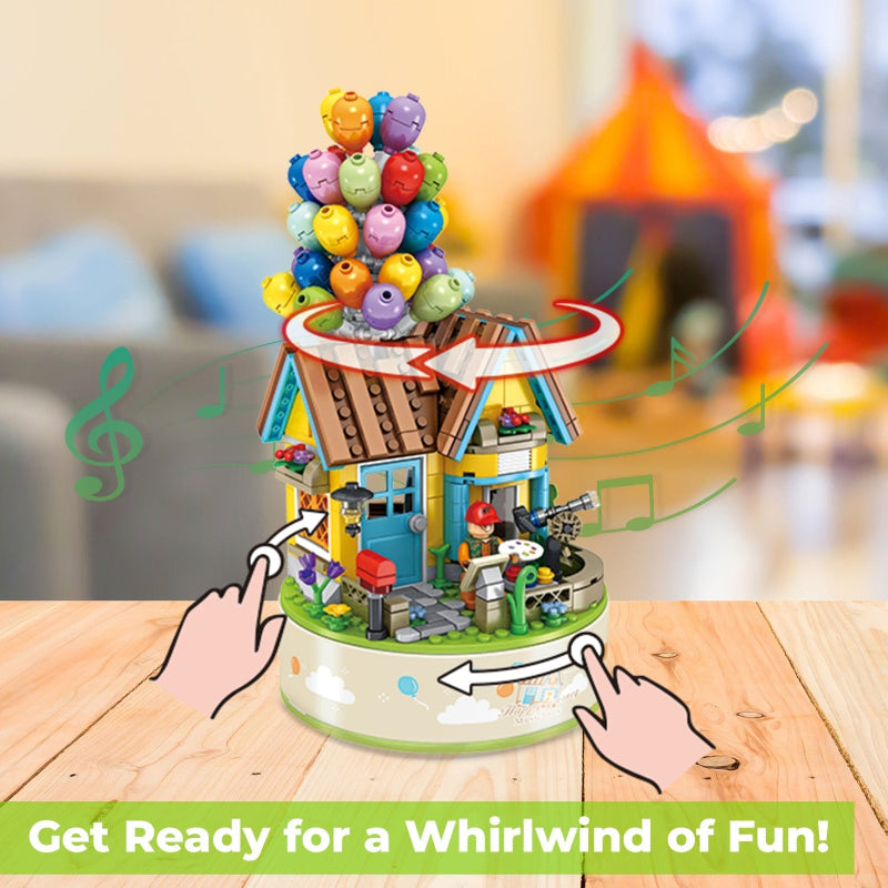 Balloons Building Block Set with Music Box