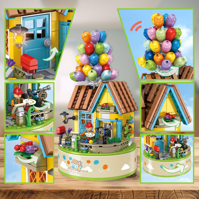Balloons Building Block Set with Music Box