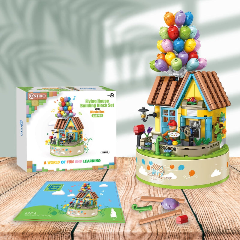 Balloons Building Block Set with Music Box