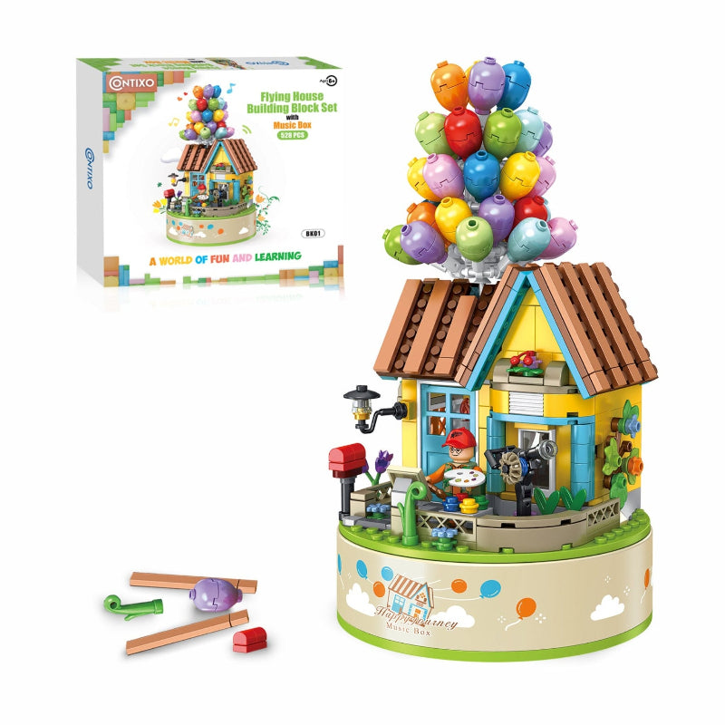 Balloons Building Block Set with Music Box