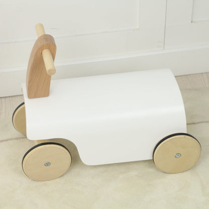 Wooden Ride-On Toy with Wheels and Walker