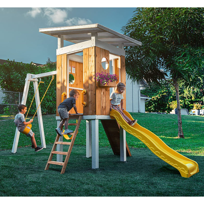 Forest Outdoor Swing Set And Trapeze Bar