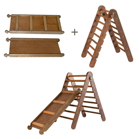 2in1 Montessori Climbing Set – Chocolate