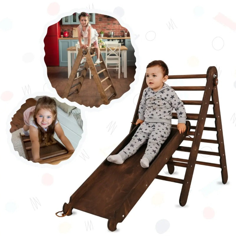 2in1 Montessori Climbing Set – Chocolate