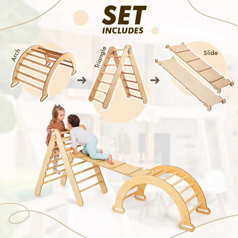 3in1 Montessori Climbing Set – Beige