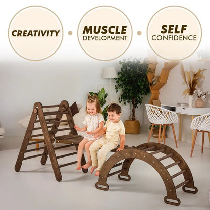 3in1 Montessori Climbing Set – Chocolate