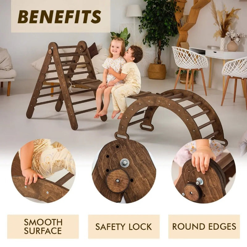 3in1 Montessori Climbing Set – Chocolate