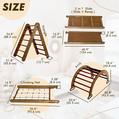 4in1 Montessori Climbing Set – Chocolate