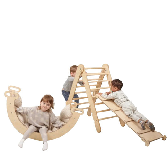 3-Piece Montessori Climbing Set - Beige