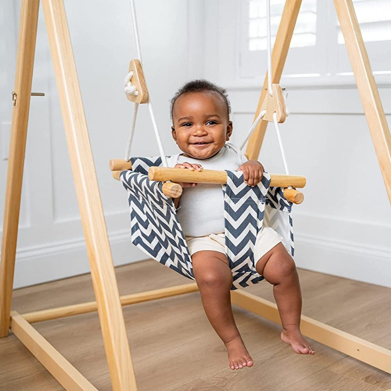 Spruce Foldable Wooden Swing Set