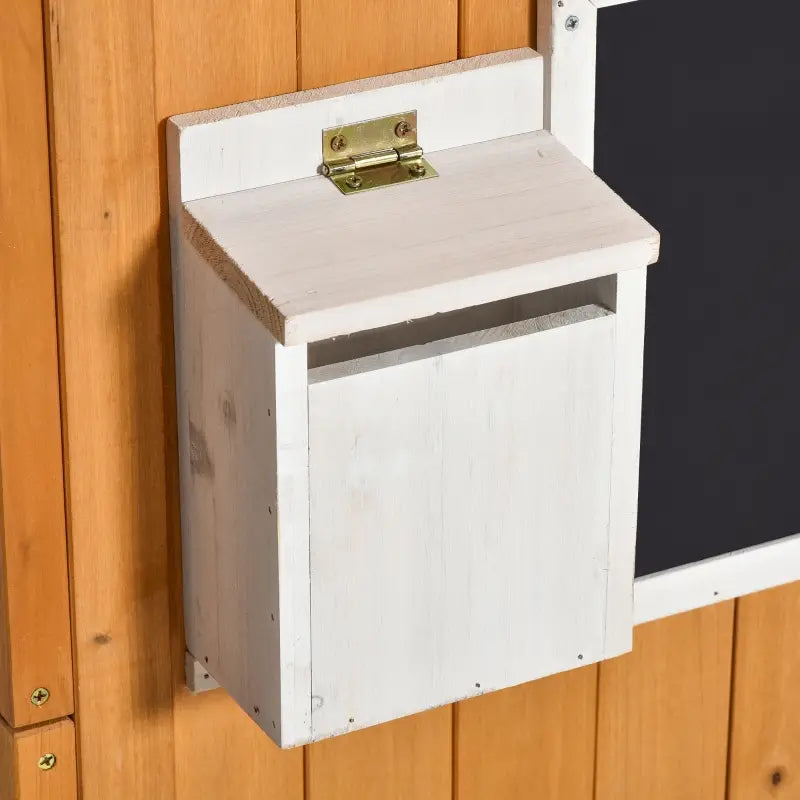 Outdoor Wooden Playhouse with Mailbox