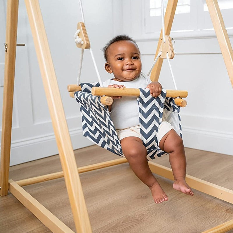 Spruce Foldable Wooden Swing Set