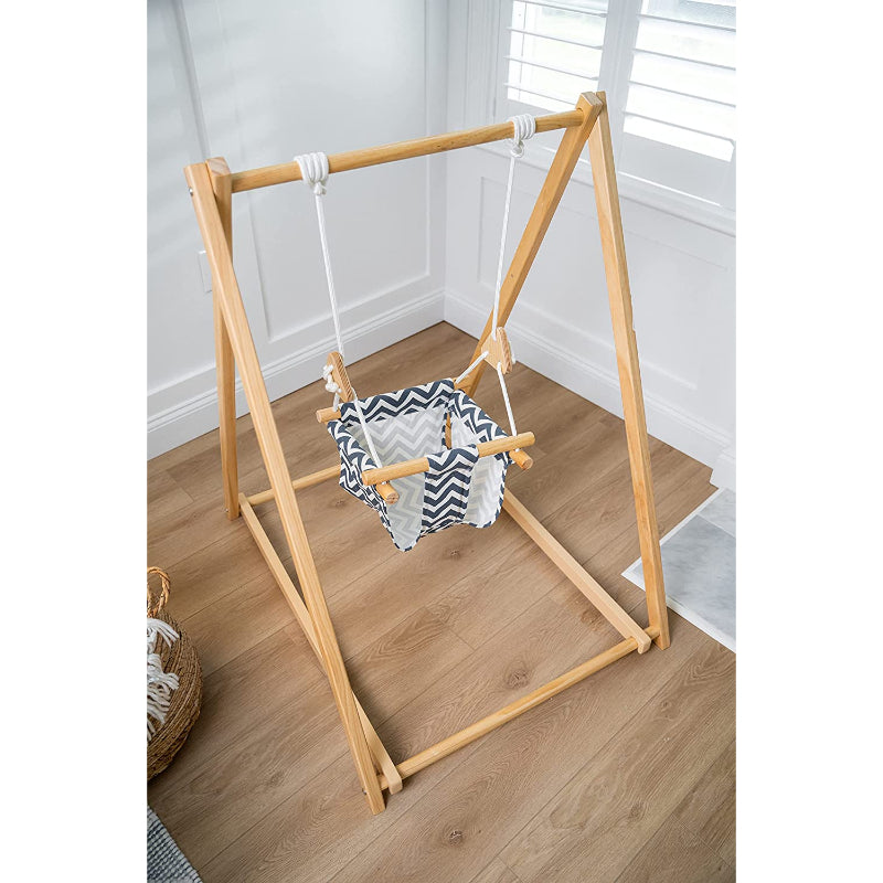 Spruce Foldable Wooden Swing Set