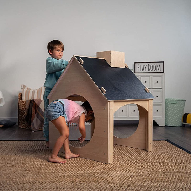 Evergreen Playhouse with Chalkboard Roof