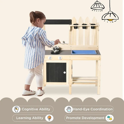 Outdoor Wooden Kitchen Mud Playset