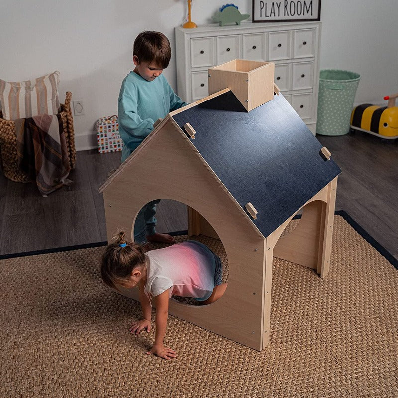 Evergreen Playhouse with Chalkboard Roof