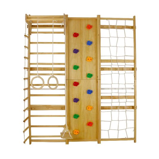 Walnut - 9-in-1 Swedish Ladder Wall Gym and Climber