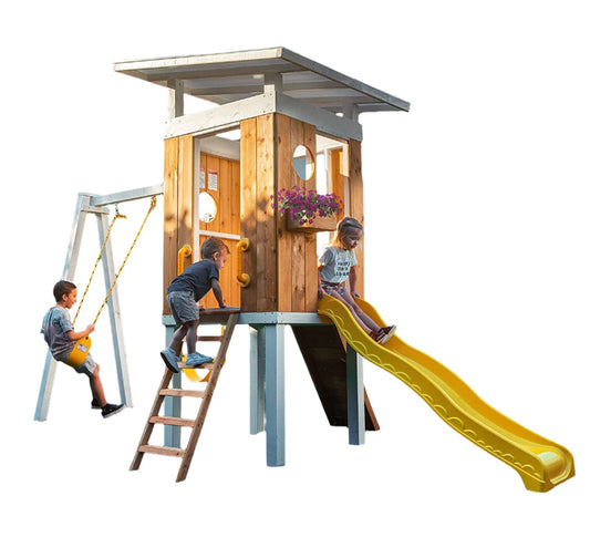 Forest Outdoor Swing Set And Trapeze Bar