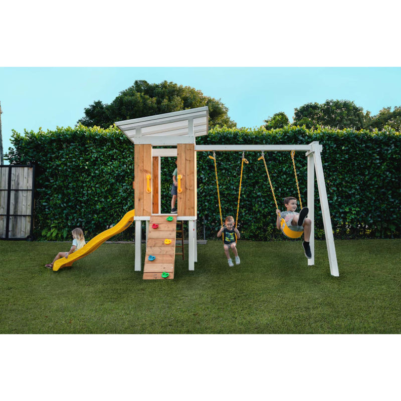 Forest Outdoor Swing Set And Trapeze Bar