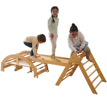 Bazel Pikler 6-in-1  Climber with Rocker Arch and Slide Set