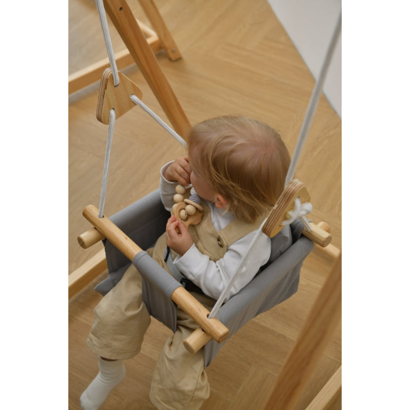 Spruce Foldable Wooden Swing Set