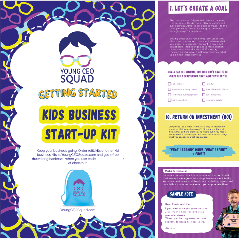 Kid Business Start-Up Kit: Reusable Straws