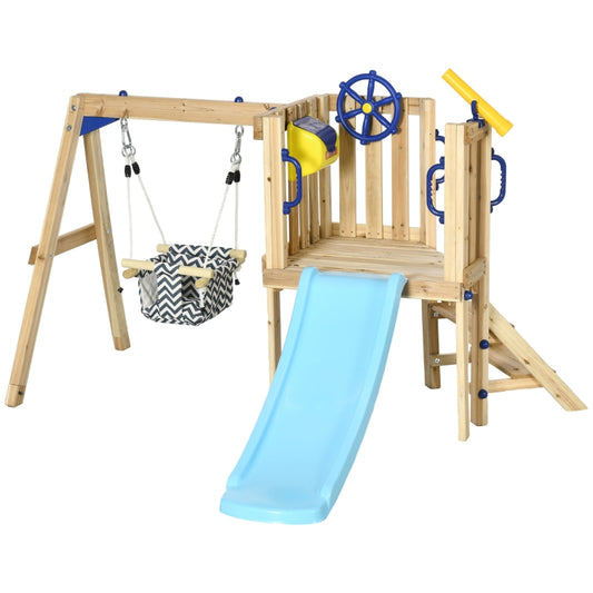 3in1 Wooden Swing Set Outdoor Playset