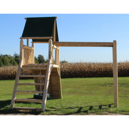 Cedar Peak Playground Tower [Monkey Bars & Tire Swing]