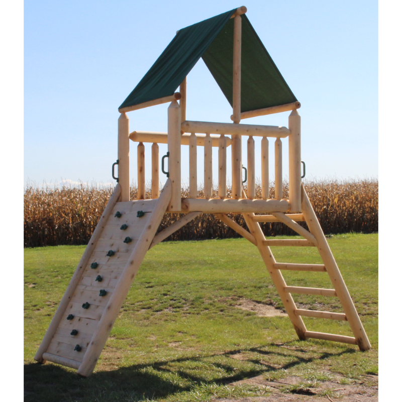 Cedar Peak Playground Tower [Swings, Slide, Tire Swing]