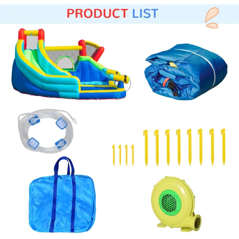 5in1 Inflatable Water Jumping Castle with Trampoline Slide