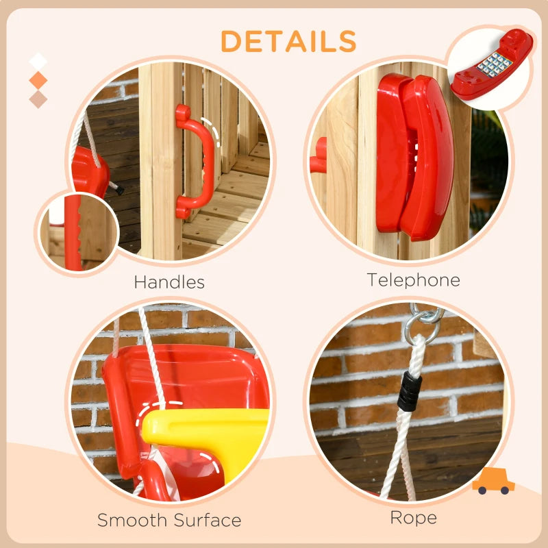 4in1 Outdoor Wooden Swing Set