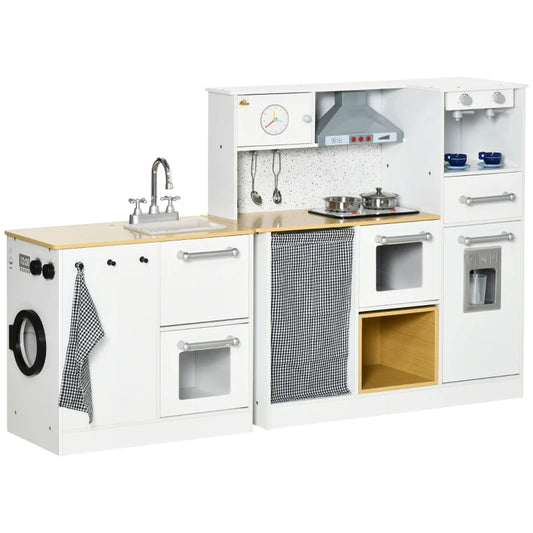 Wooden Kitchen Playset with Washing Machine