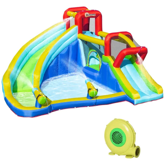 5in1 Inflatable Water Jumping Castle with Trampoline Slide