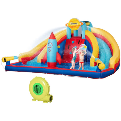 5in1 Inflatable Water Bounce House with Rocket