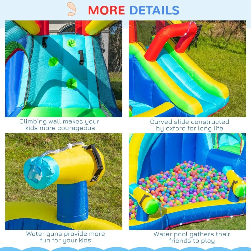 5in1 Inflatable Water Jumping Castle with Trampoline Slide