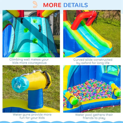 5in1 Inflatable Water Jumping Castle with Trampoline Slide