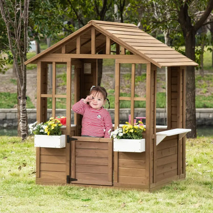 Outdoor Wooden Playhouse