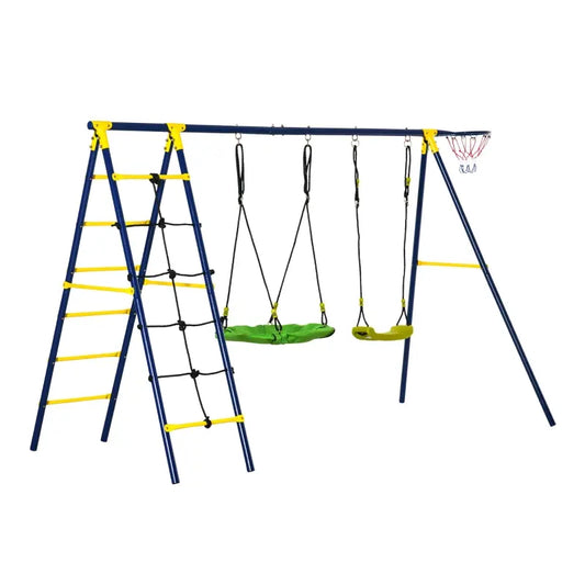 Outdoor Swing Set with Saucer Swing