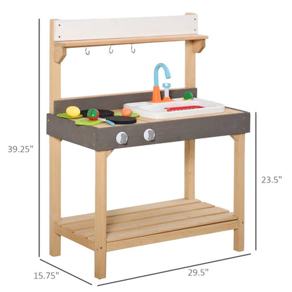 Kitchen Playset Game with Sink & Vegetables