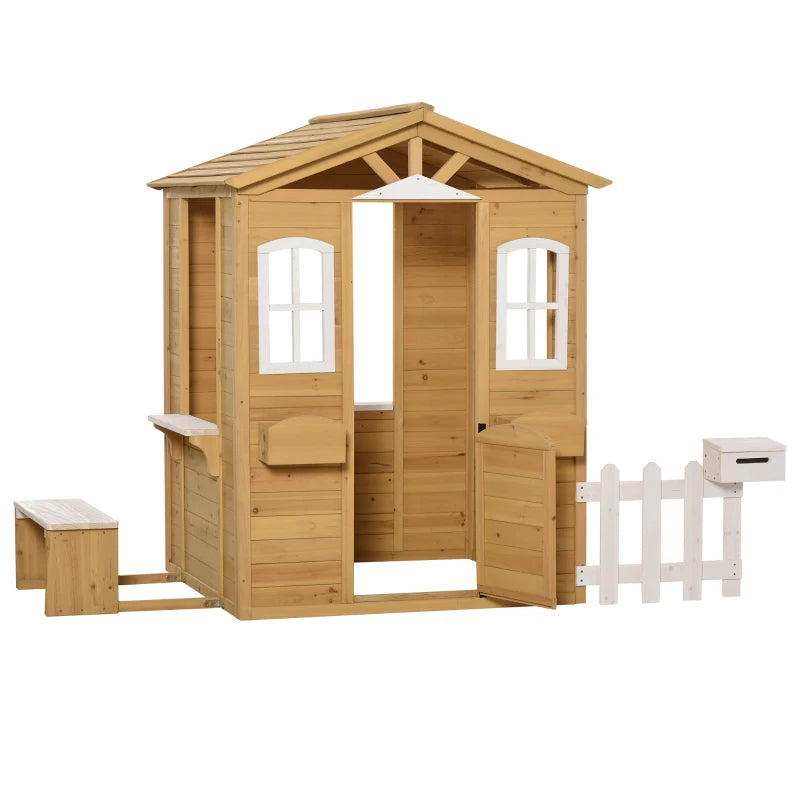 Outdoor Wooden Cottage Playhouse