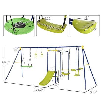 6in1 Outdoor Swing Set