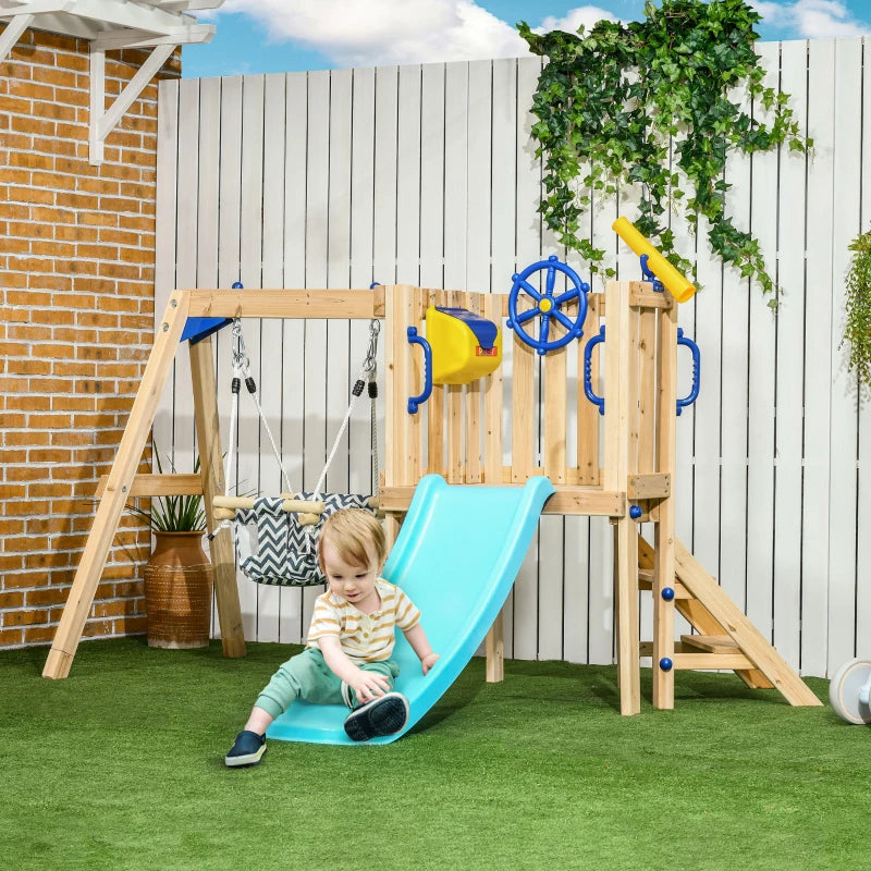 3in1 Wooden Swing Set Outdoor Playset