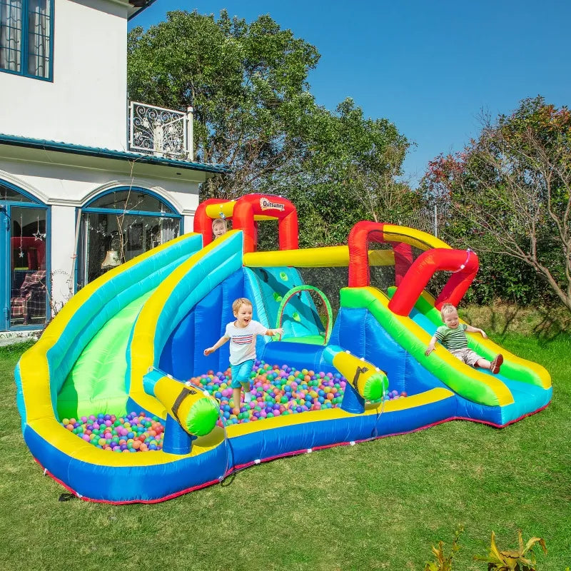 5in1 Inflatable Water Jumping Castle with Trampoline Slide