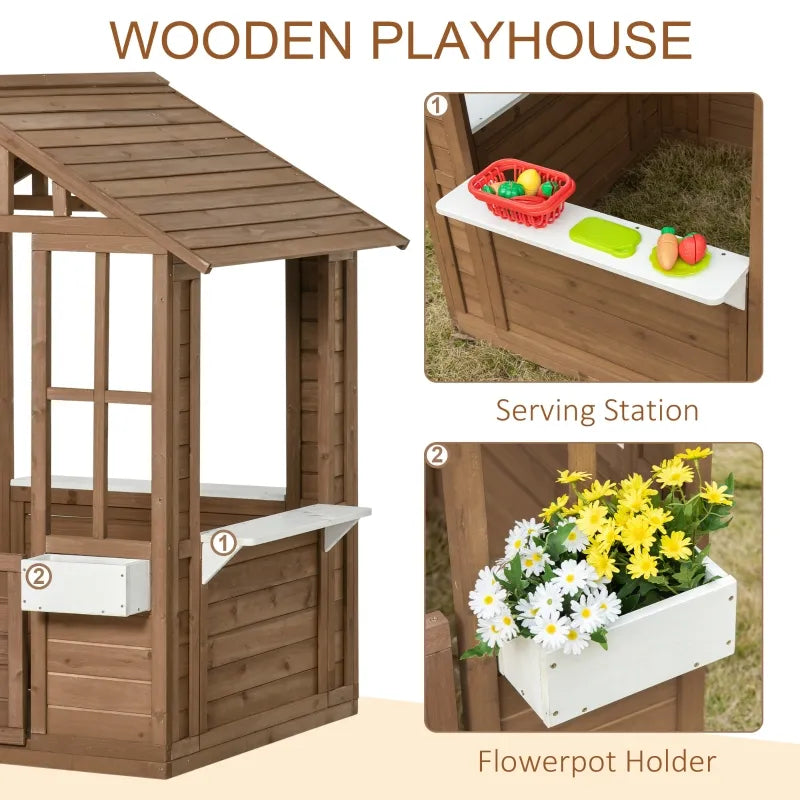 Outdoor Wooden Playhouse