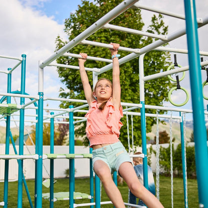 Base Camp Playground + Hanging Bridge, Jungle Line, & Monkey Bars