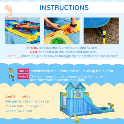 5in1 Inflatable Bounce House with Climbing Wall, Trampoline, & Pool