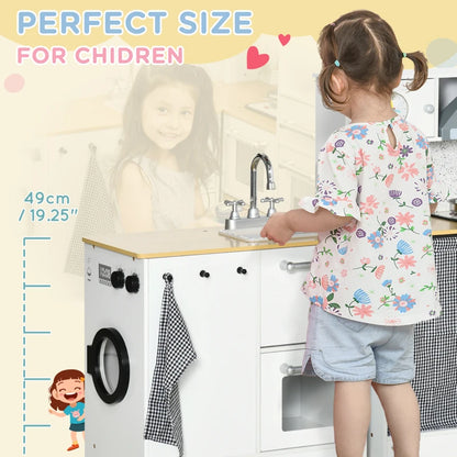 Wooden Kitchen Playset with Washing Machine