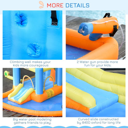 5in1 Kids Inflatable Jumping Castle with Water Cannons