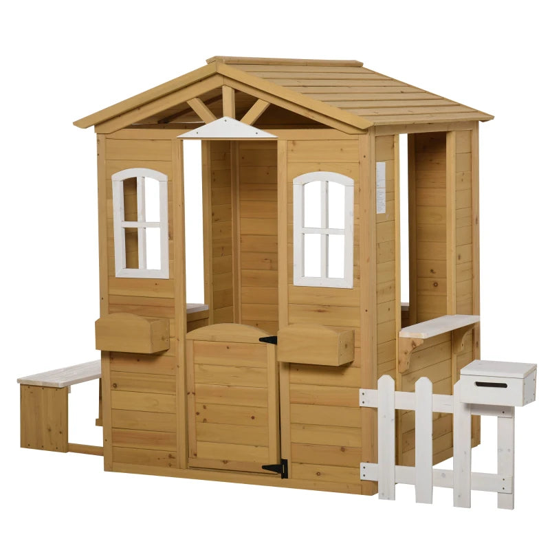 Outdoor Wooden Cottage Playhouse